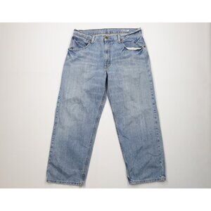 Vintage Y2K Levis Silvertab Mens 38x30 Faded Baggy Loose Wide Leg Denim Jeans